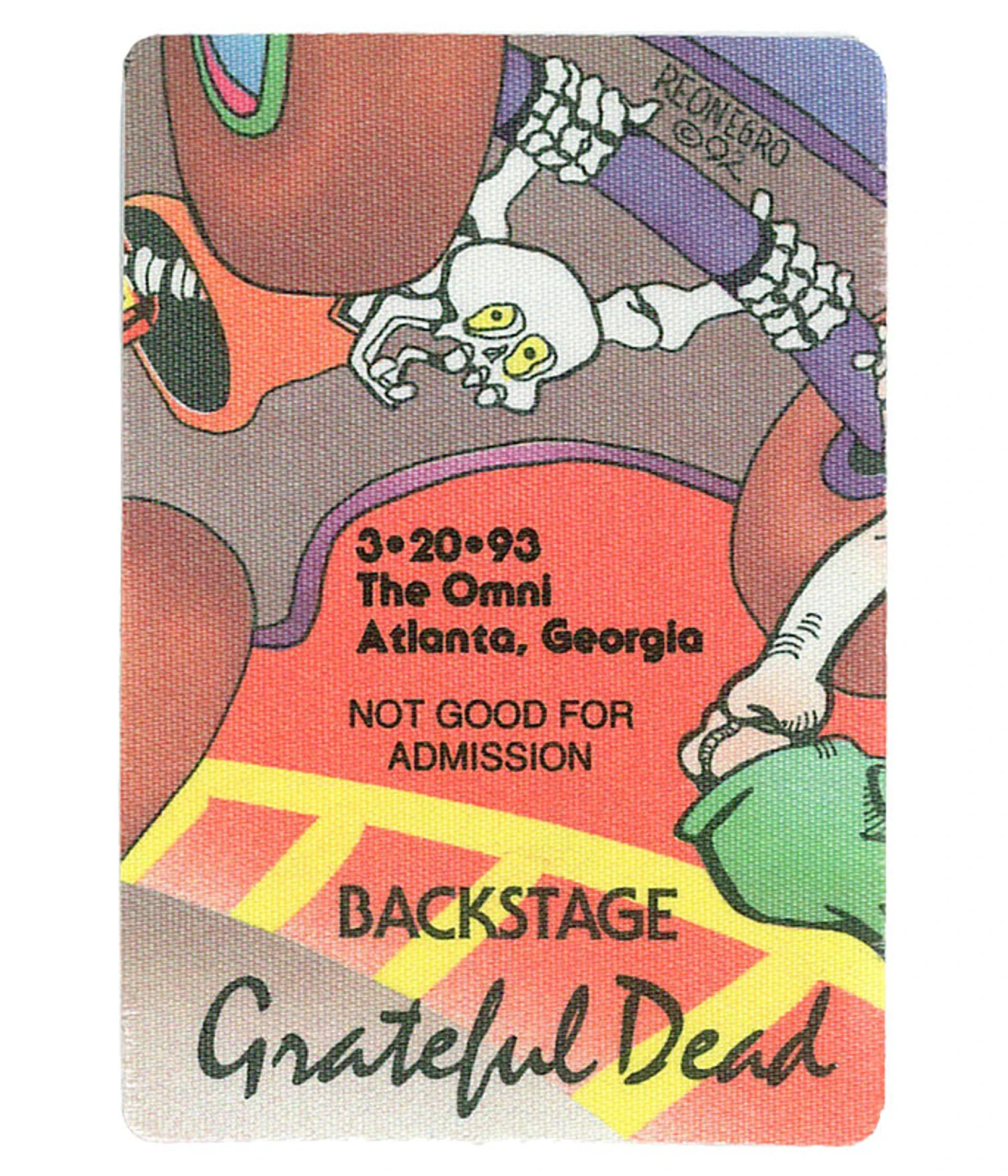 Grateful Dead 1993 03-20 Backstage Pass 1 Grateful Dead 1993 03-20 Backstage Pass