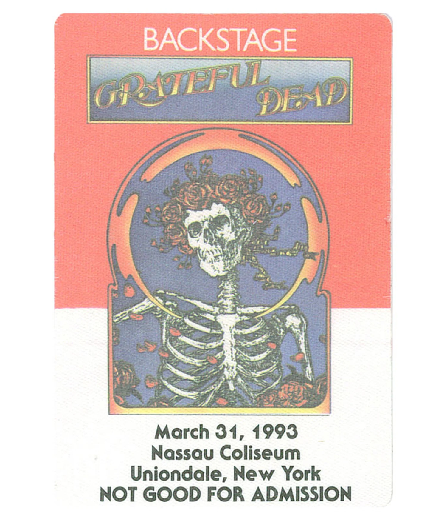 Grateful Dead 1993 03-31 Backstage Pass 1 Grateful Dead 1993 03-31 Backstage Pass