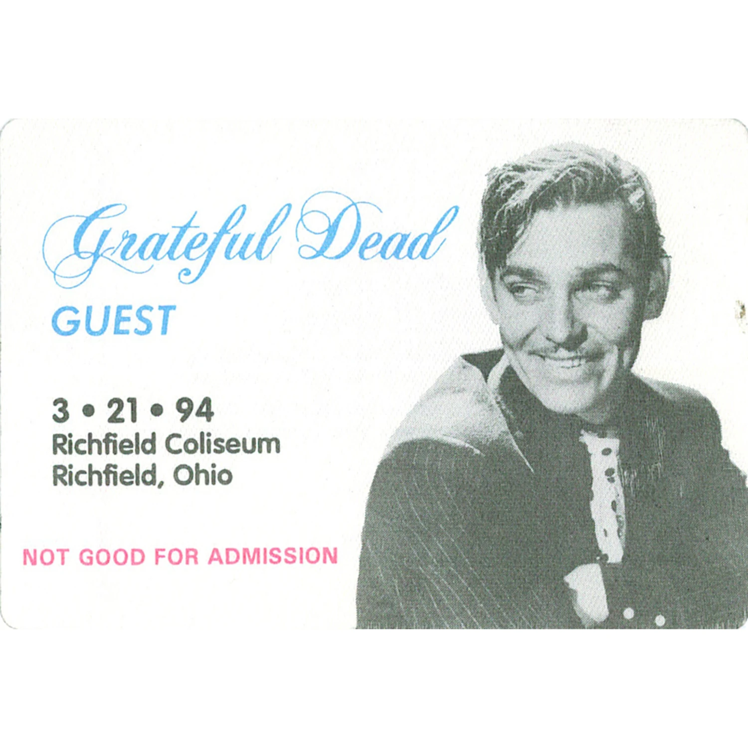 Grateful Dead 1994 03-21 Backstage Pass 2 Grateful Dead 1994 03-21 Backstage Pass - Image 2