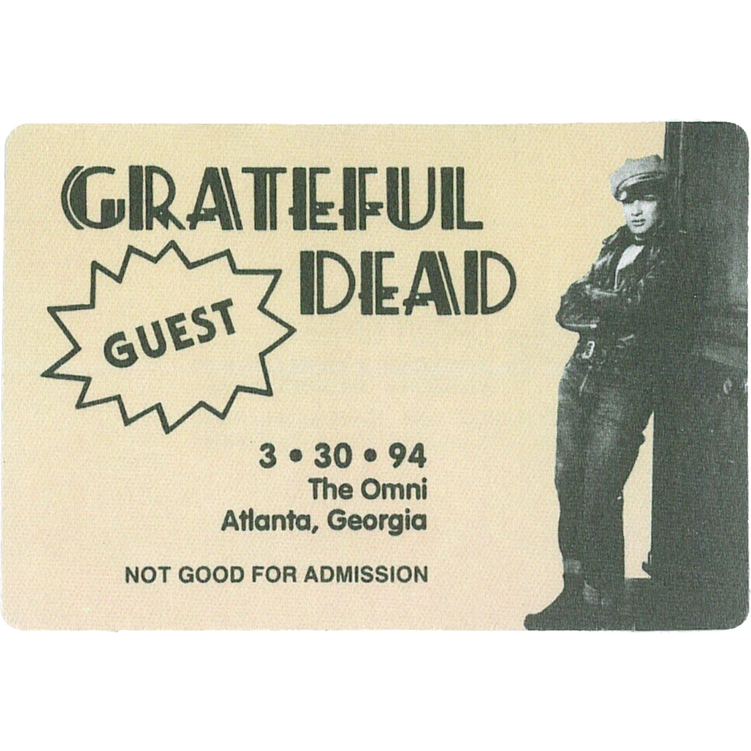 Grateful Dead 1994 03-30 Backstage Pass 2 Grateful Dead 1994 03-30 Backstage Pass - Image 2