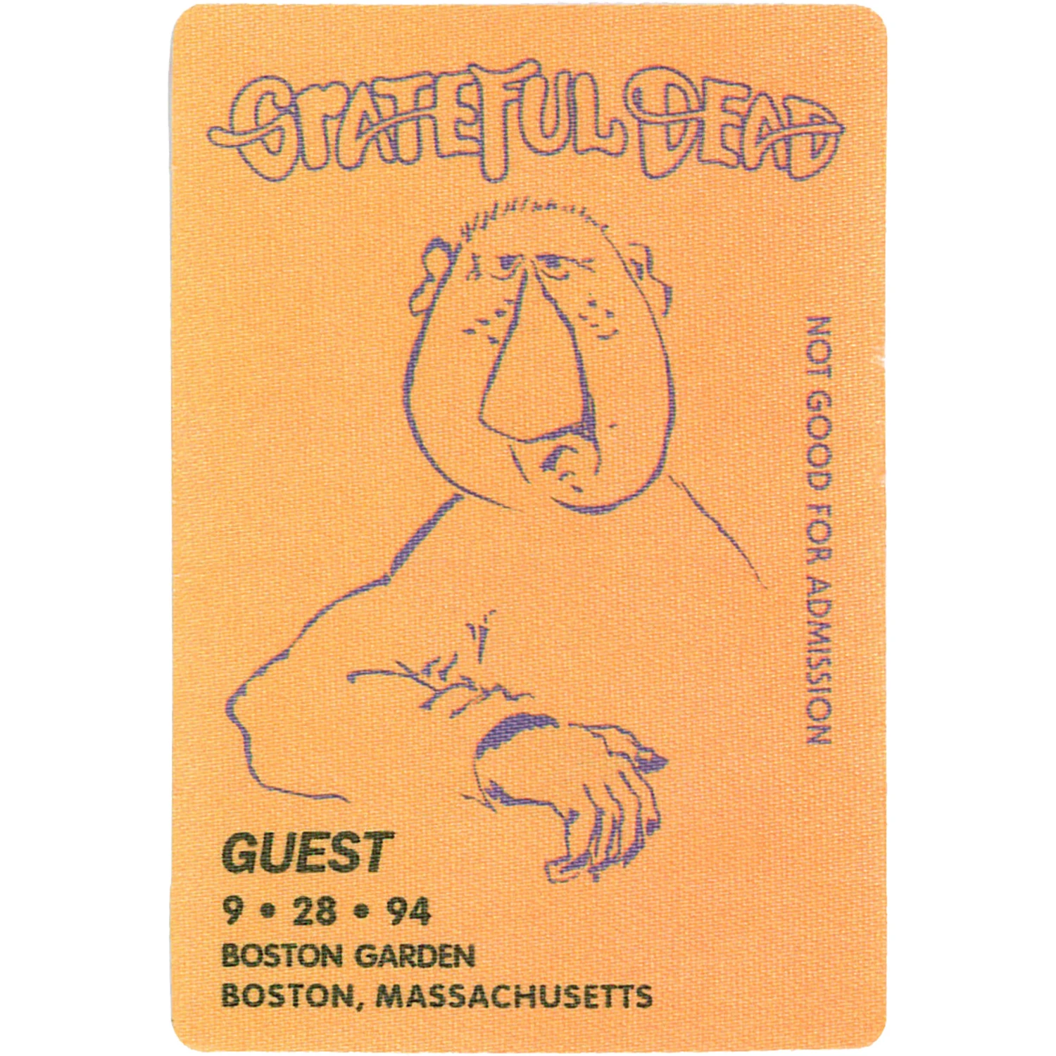 Grateful Dead 1994 09-28 Backstage Pass 2 Grateful Dead 1994 09-28 Backstage Pass - Image 2