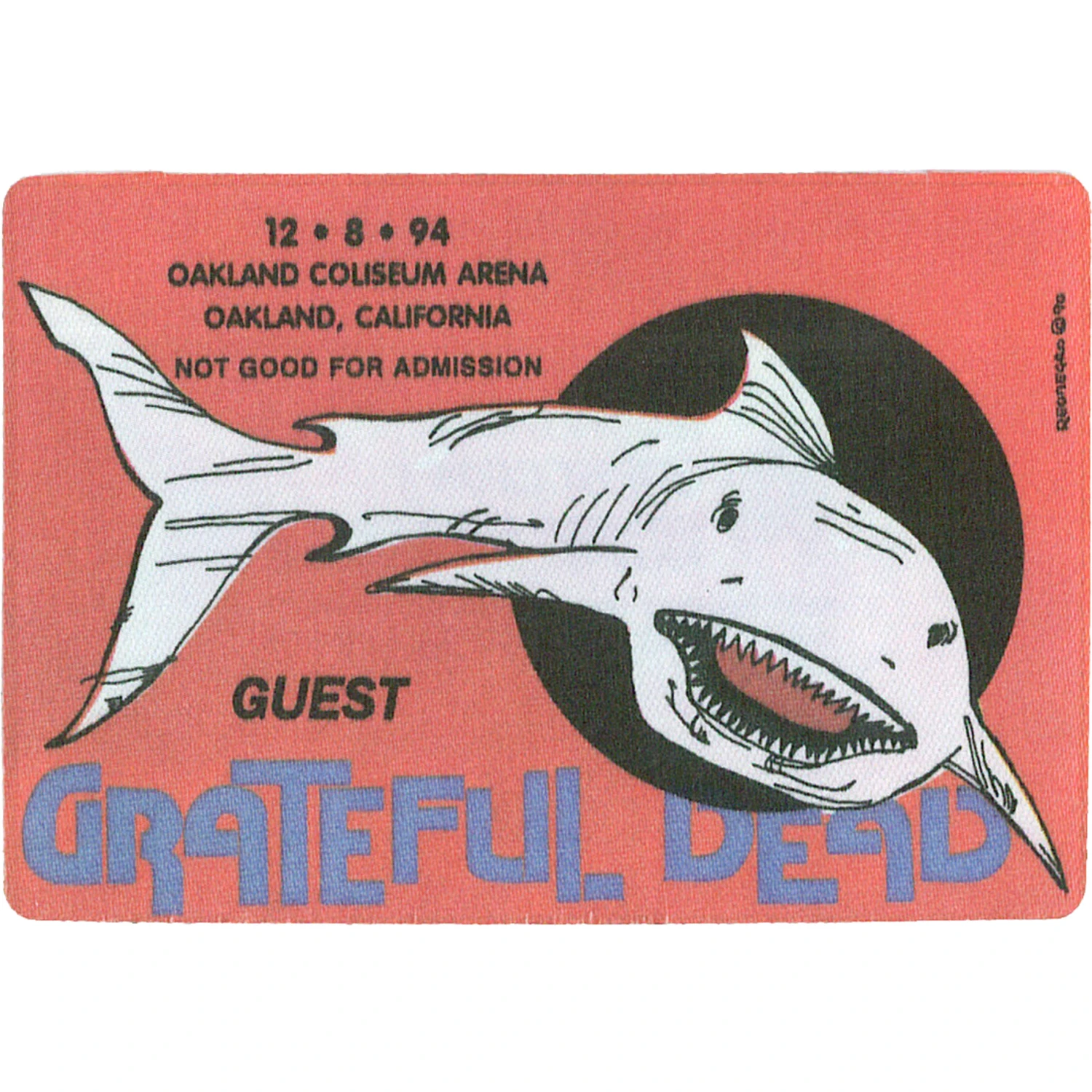 Grateful Dead 1994 12-08 Backstage Pass 2 Grateful Dead 1994 12-08 Backstage Pass - Image 2