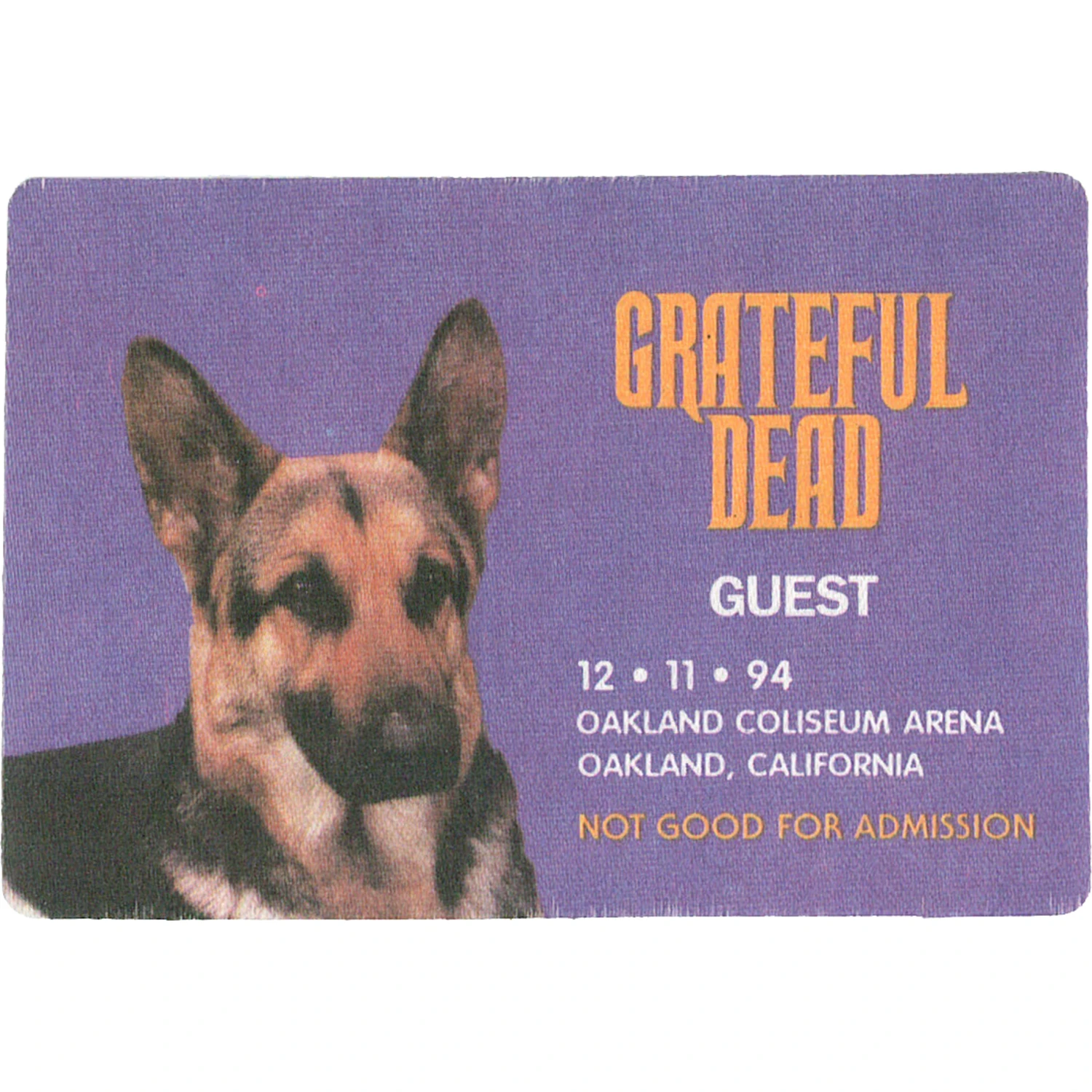 Grateful Dead 1994 12-11 Backstage Pass 2 Grateful Dead 1994 12-11 Backstage Pass - Image 2