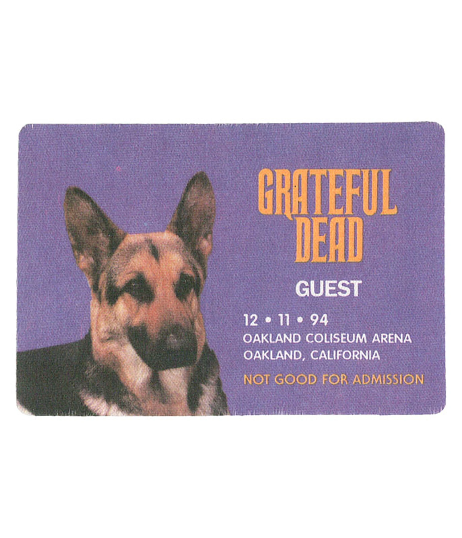 Grateful Dead 1994 12-11 Backstage Pass 1 Grateful Dead 1994 12-11 Backstage Pass