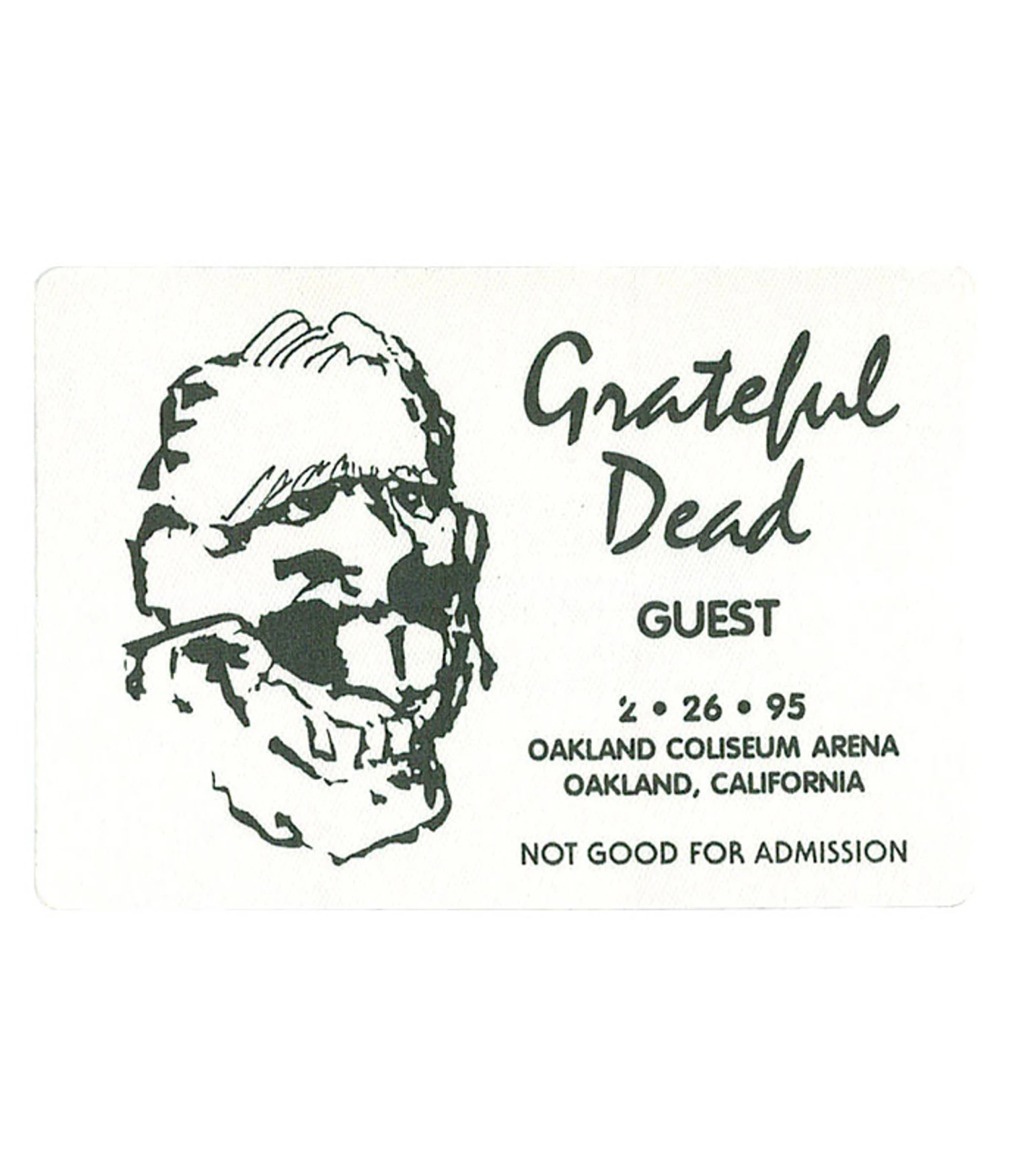 Grateful Dead 1995 02-26 Backstage Pass 1 Grateful Dead 1995 02-26 Backstage Pass